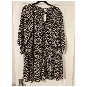 Animal printed swing dress